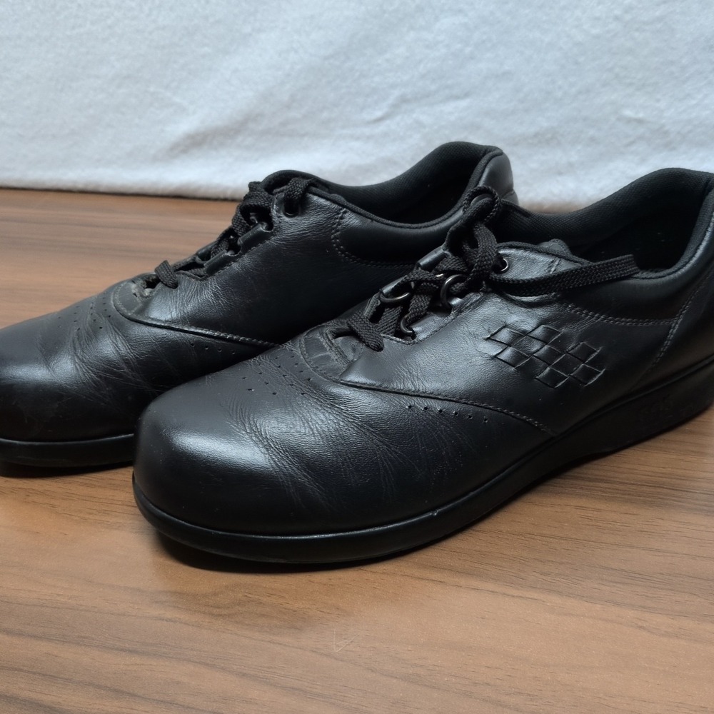 SAS Tripad Comfort Free Time Black Leather Comfort Lace Up Shoes Women Size 9.5N
